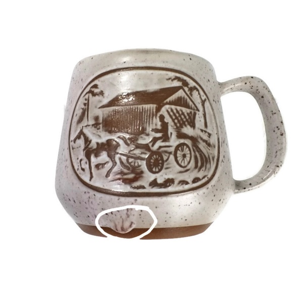 Goss Vintage Drip Glaze Pottery Mug Set-4 Pieces - Picture 7 of 8